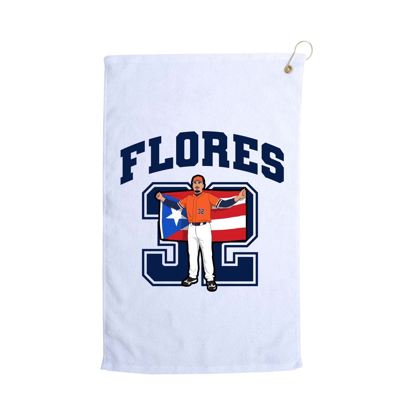 Golf Towel — Number in White