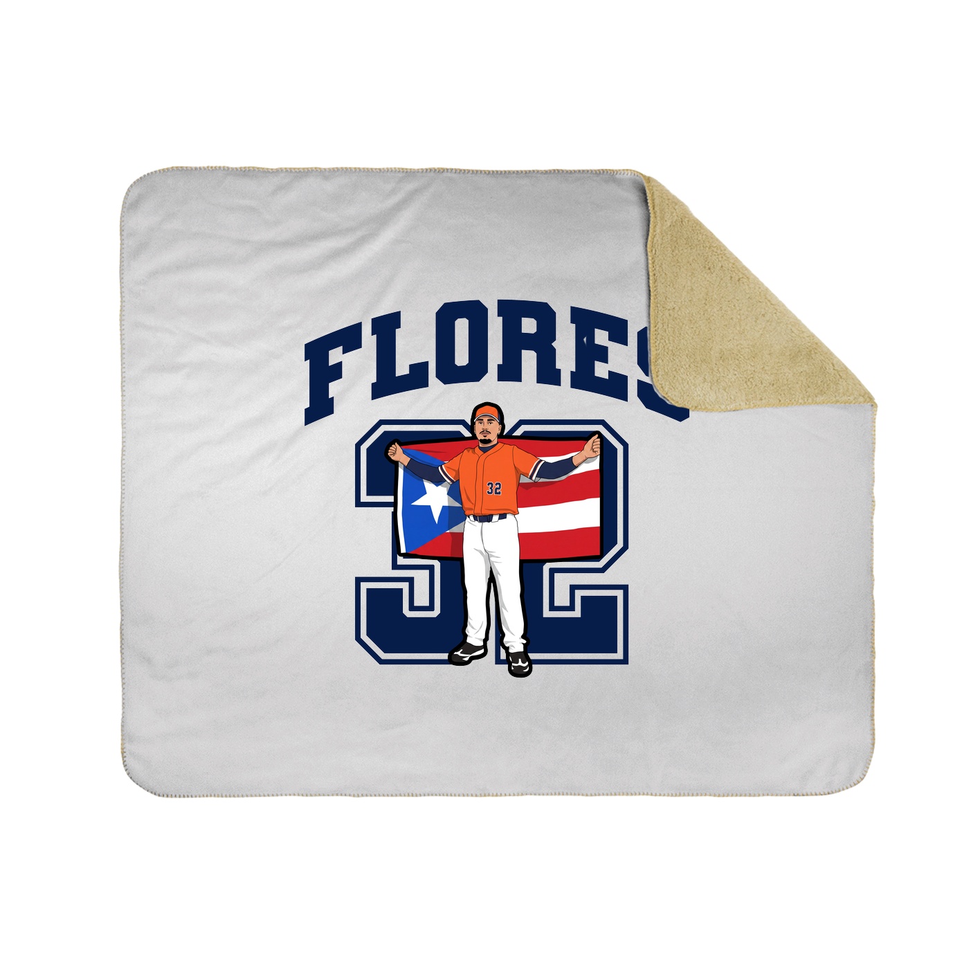 Throw Blanket — Number in White