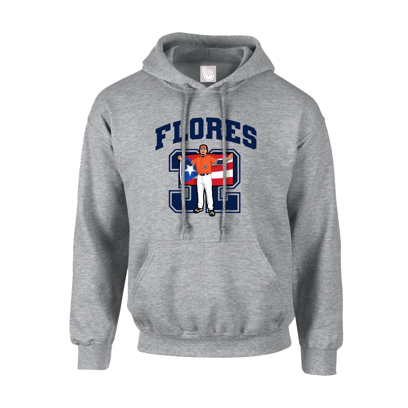 Hoodie — Number in Grey