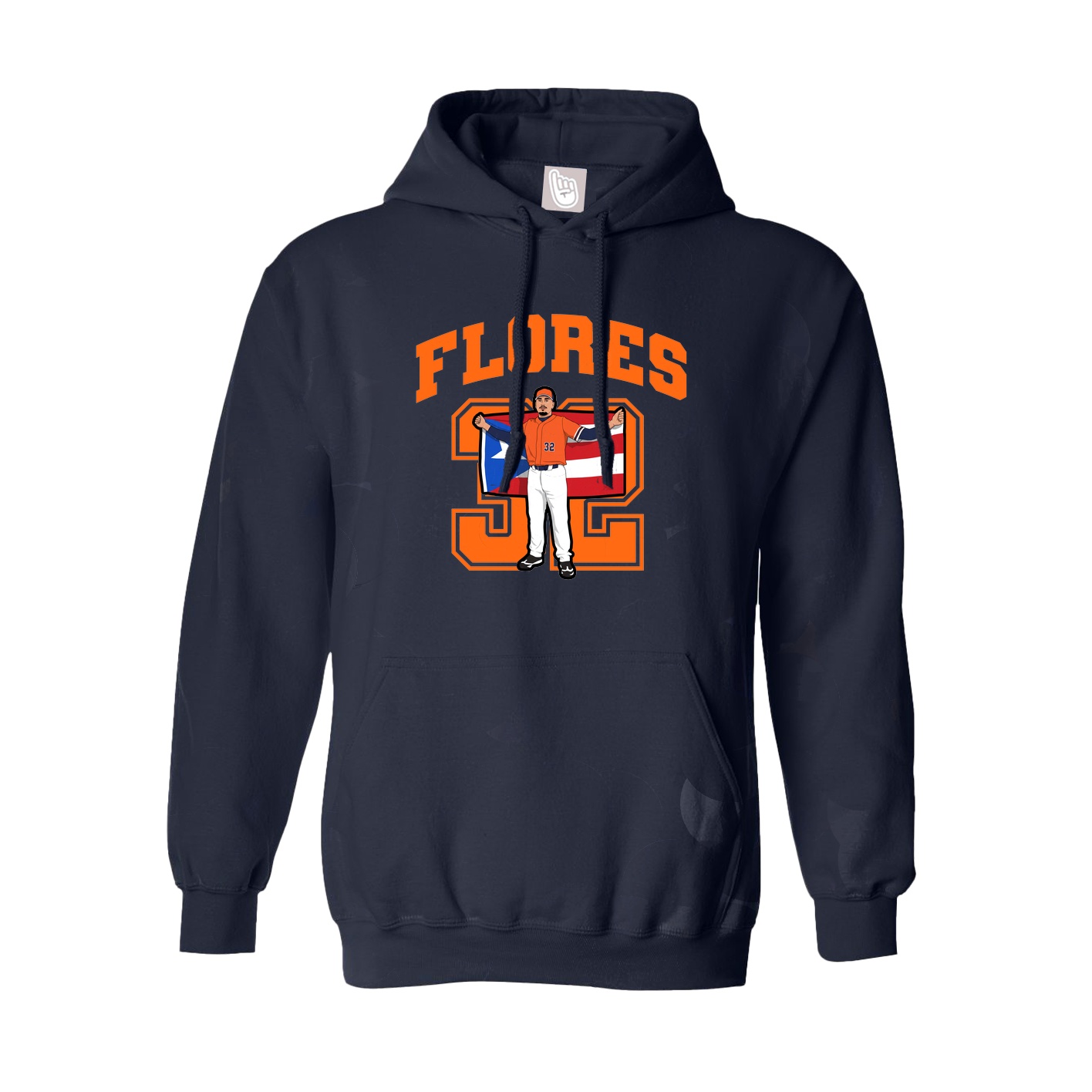 Youth Hoodie — Number in Navy