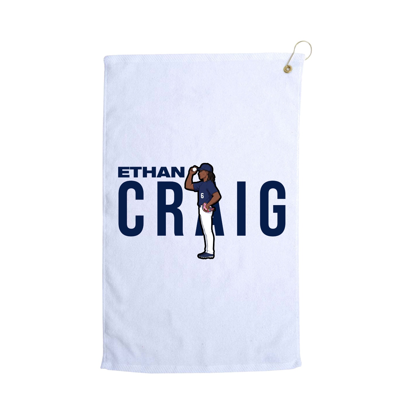 Golf Towel — Player Name in White