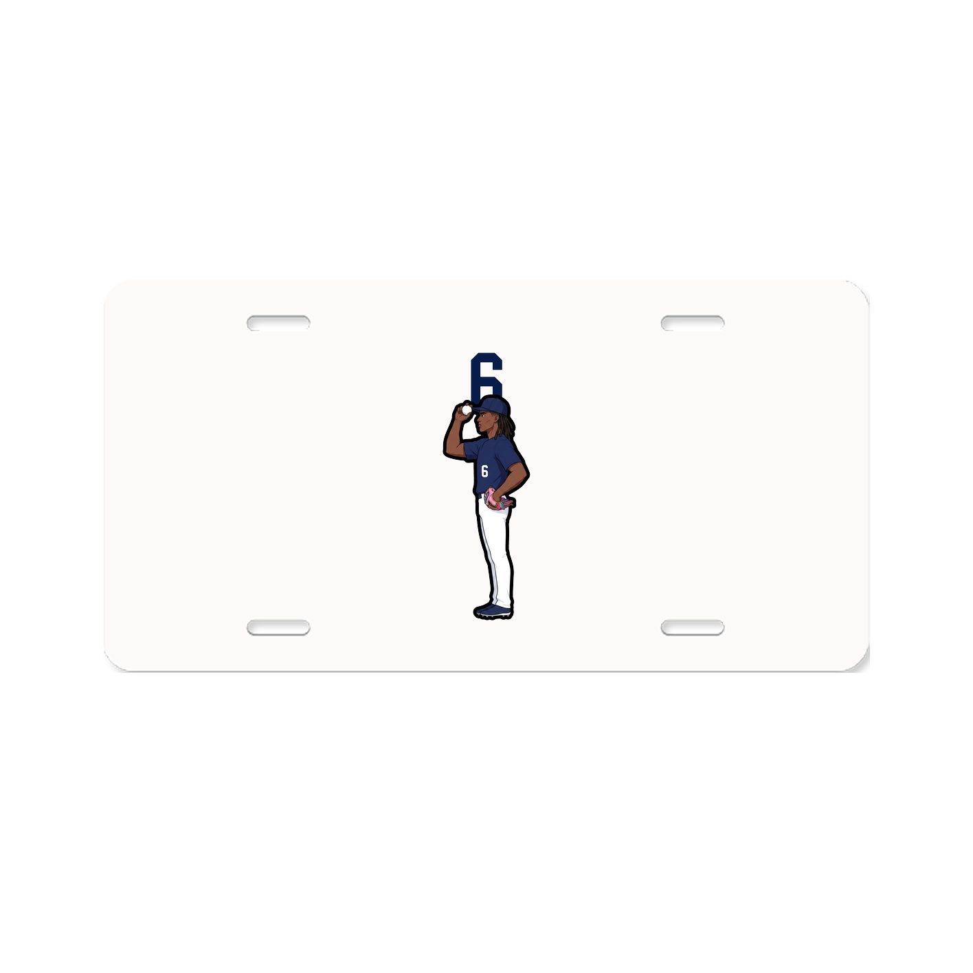 License Plate — Number Top in Classic