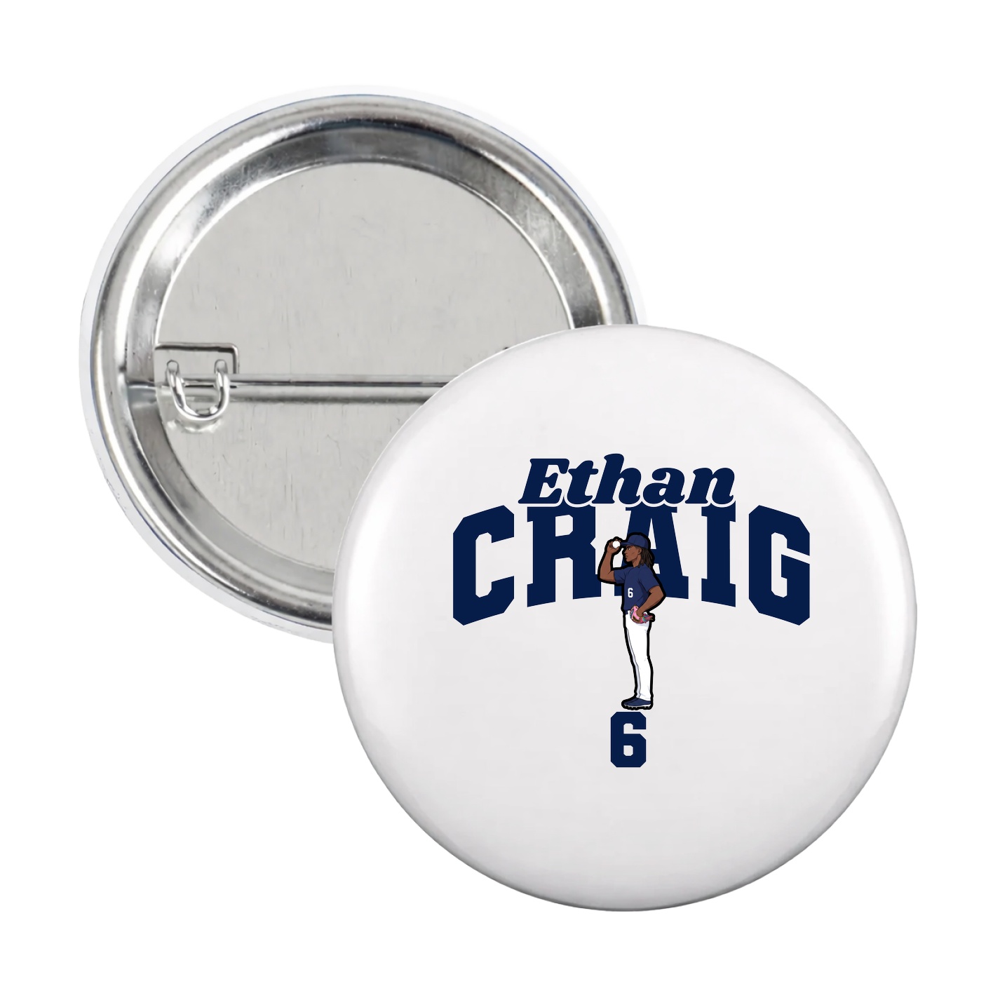 Game Day Button — Signature Arch in White