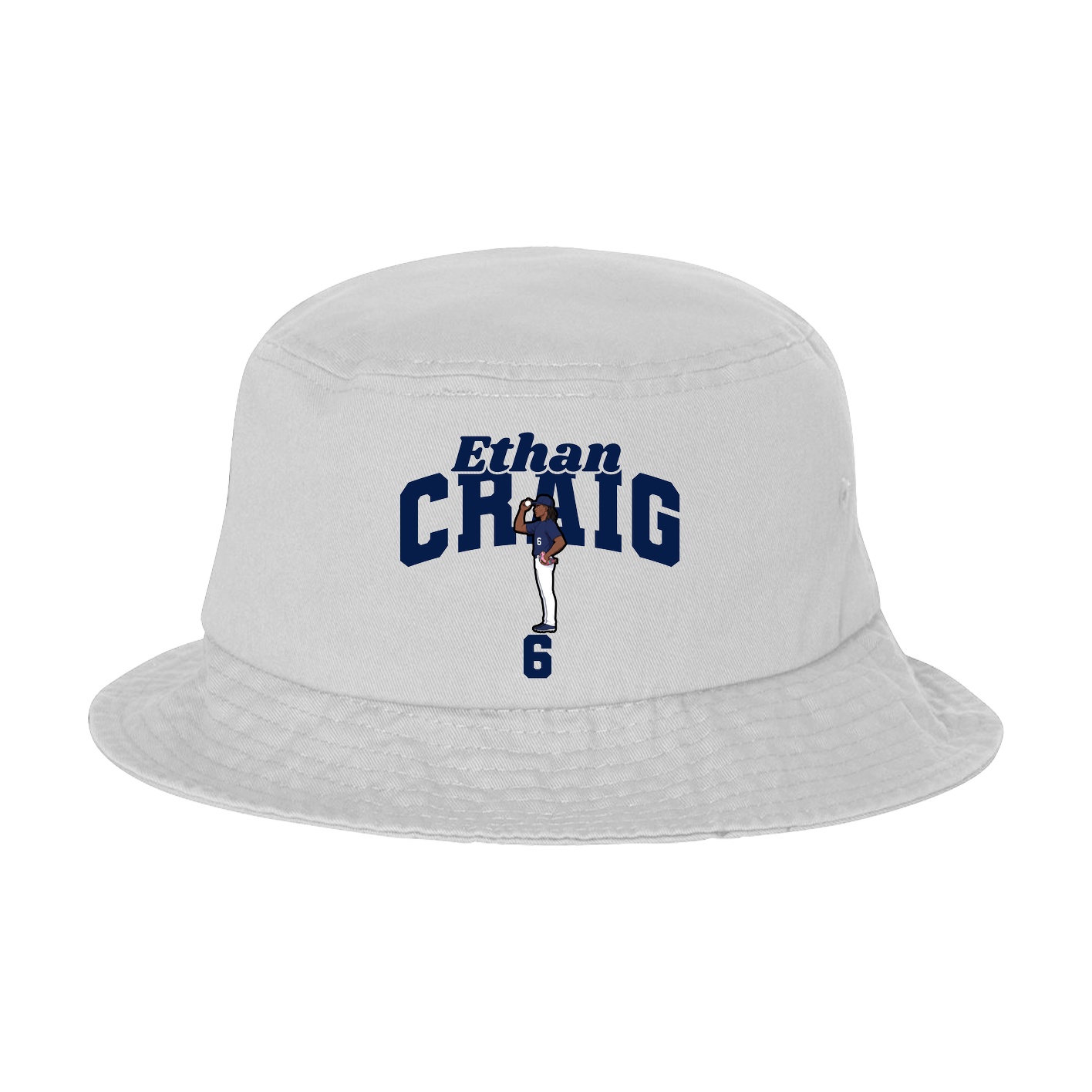 Bucket Cap — Signature Arch in White
