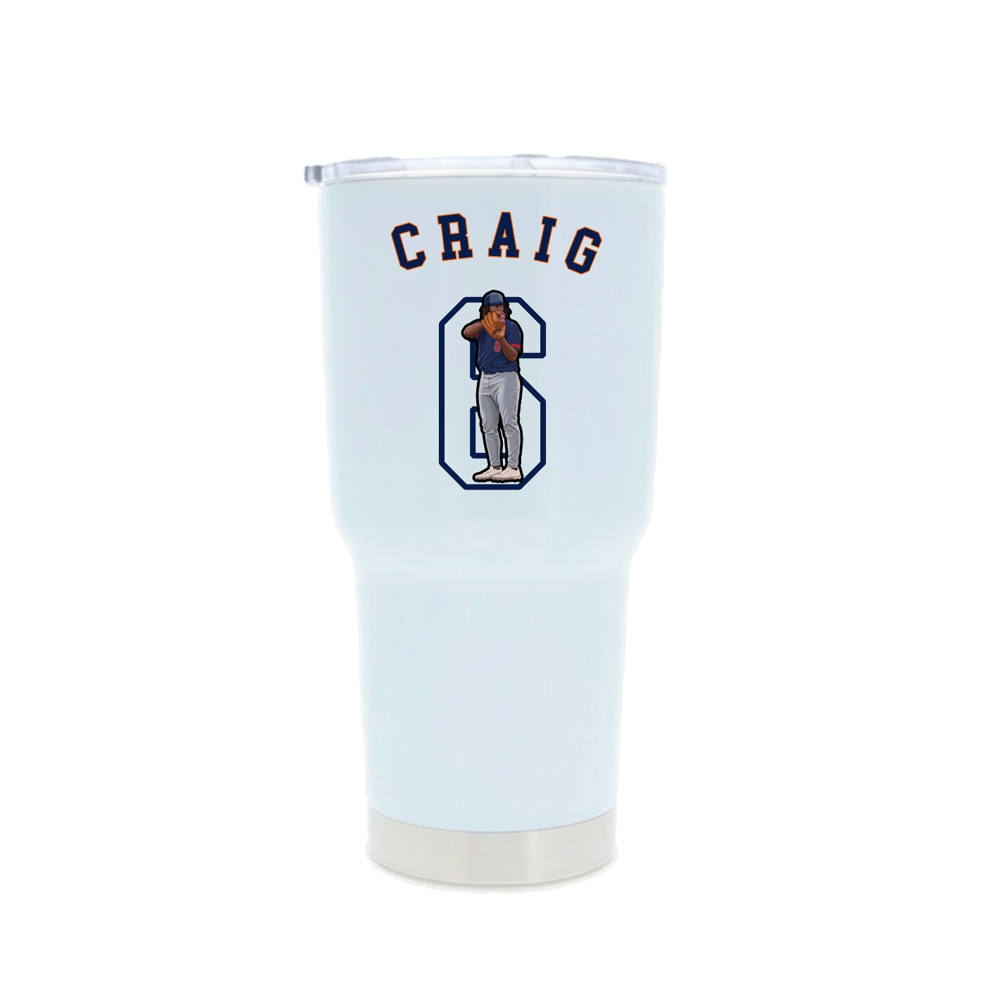 30oz Stainless Steel Tumbler — Shirsey Arch in White