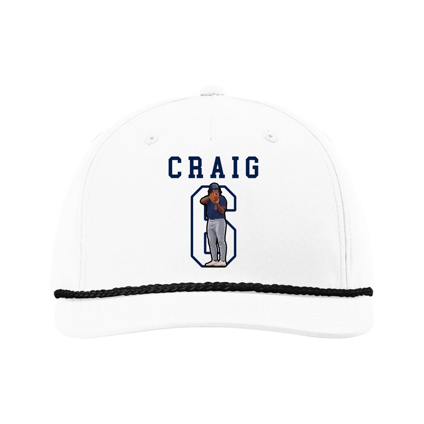Five-Panel Classic Rope Cap — Shirsey in White