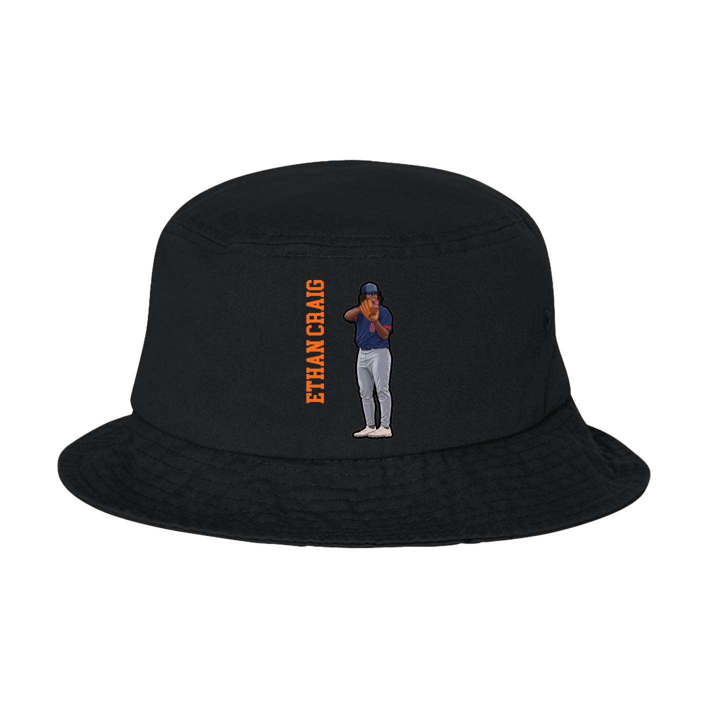 Bucket Cap — Name Vertical in Black