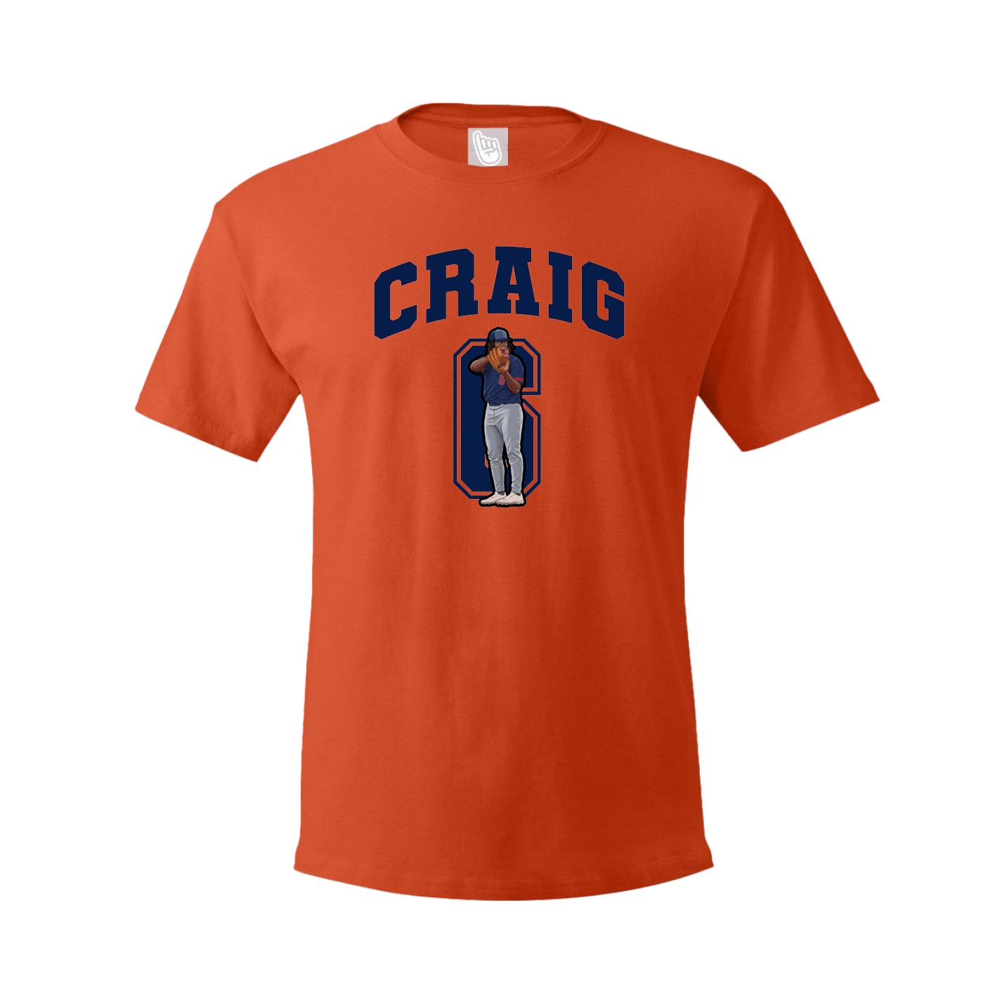 Youth Tee — Number in Orange