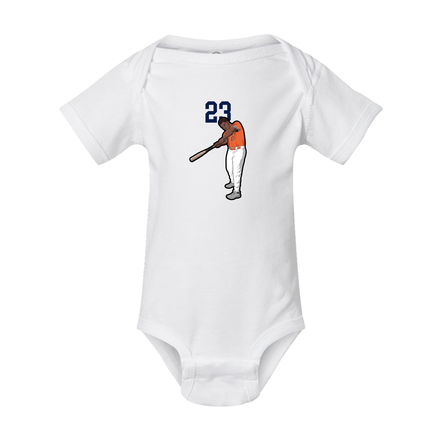 Baby Onesie — Number Top in White