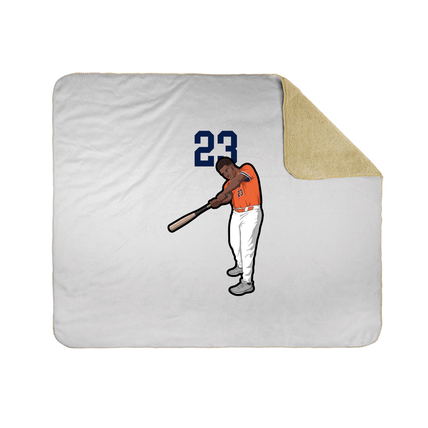 Throw Blanket — Number Top in White