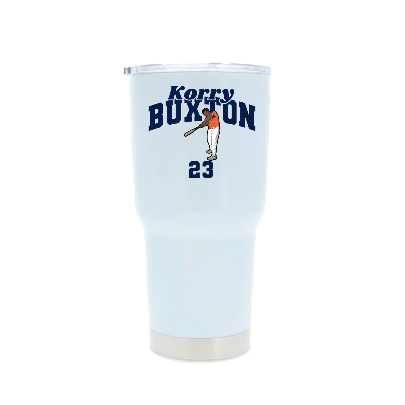 30oz Stainless Steel Tumbler — Signature Arch in White