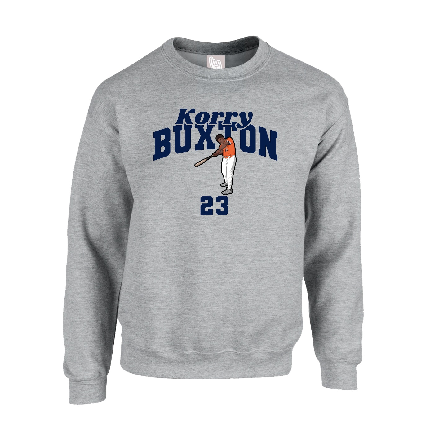 Fleece Crew — Signature Arch in Grey