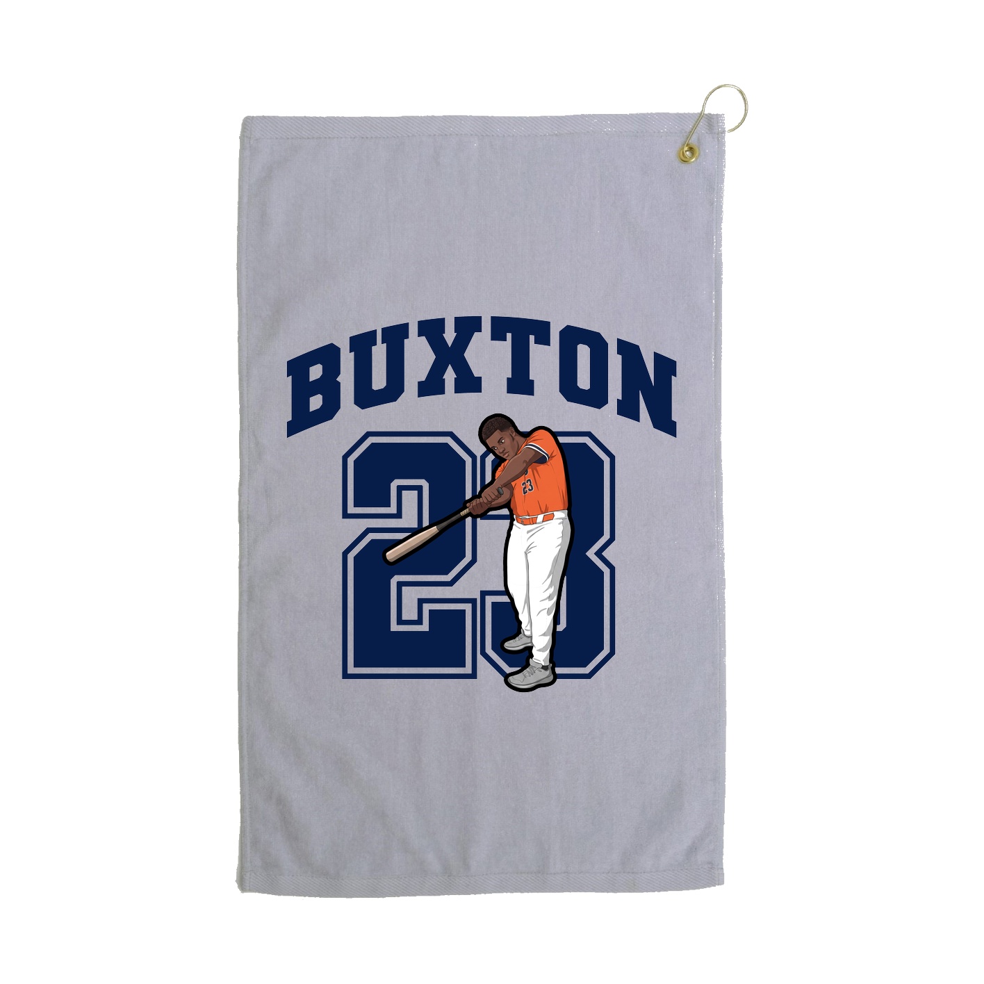 Golf Towel — Number in Grey