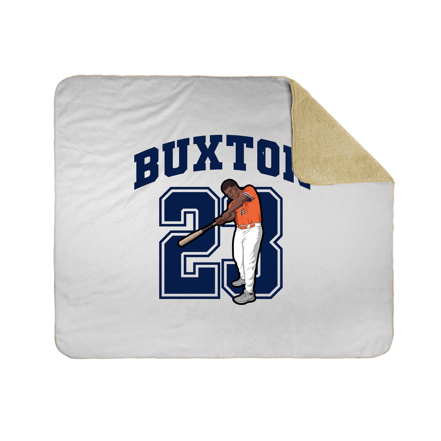 Throw Blanket — Number in White
