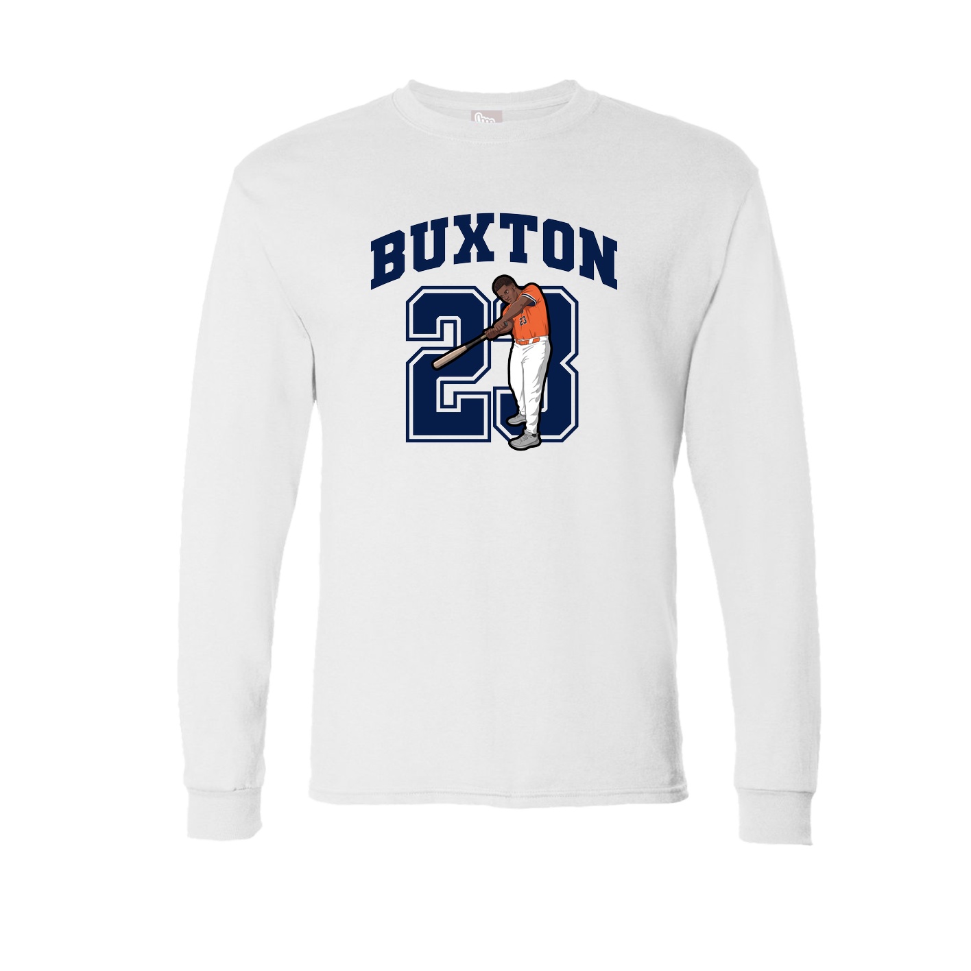 Long Sleeve Tee — Number in White