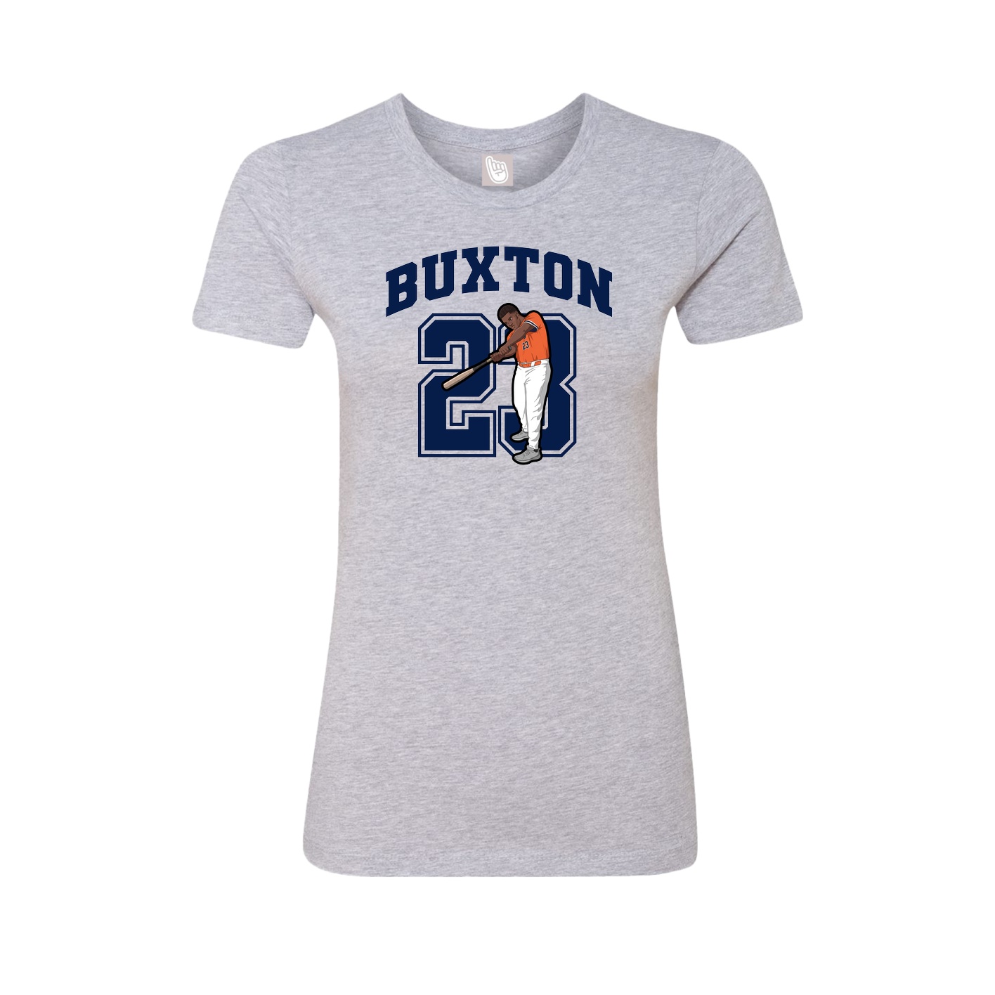Fitted Women's Tee — Number in Grey