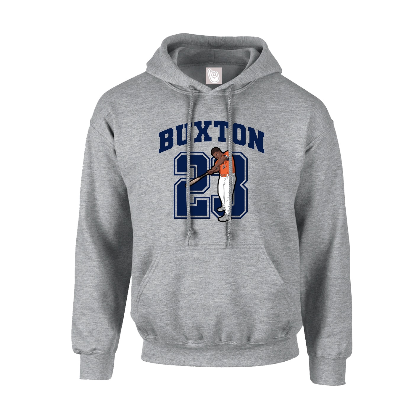 Youth Hoodie — Number in Grey