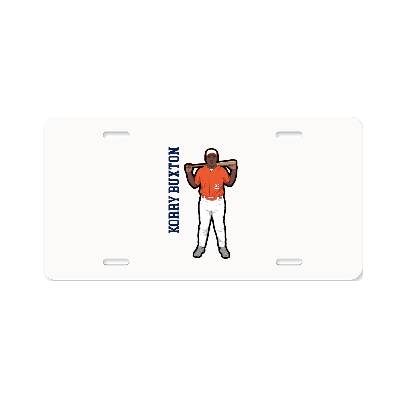 License Plate — Name Vertical in Classic