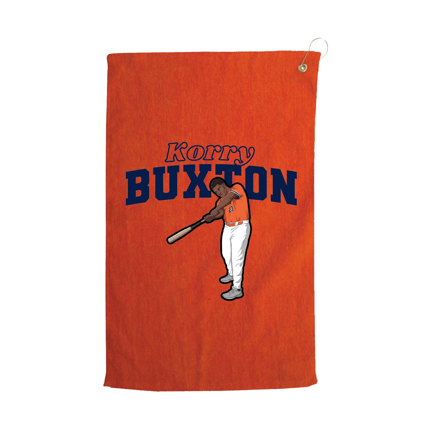 Golf Towel — Name Arch in Orange