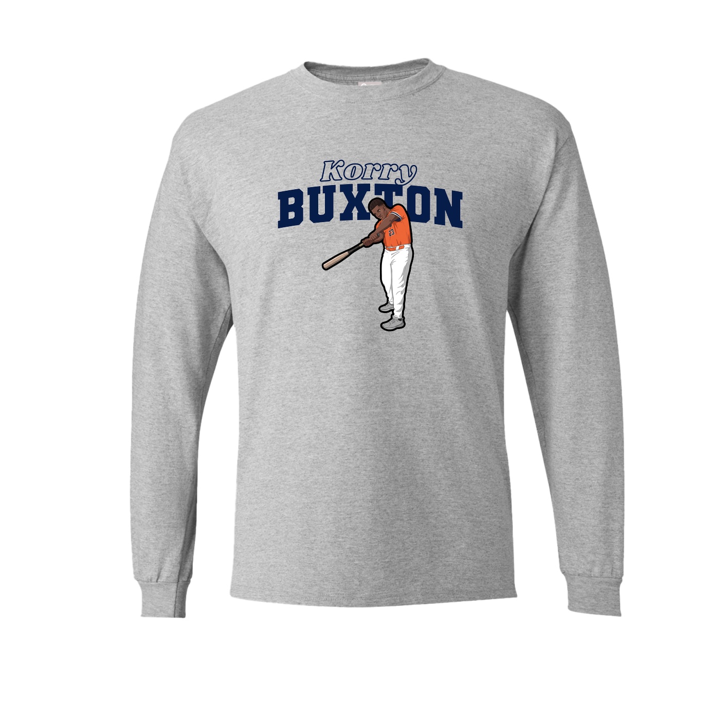Long Sleeve Tee — Name Arch in Grey