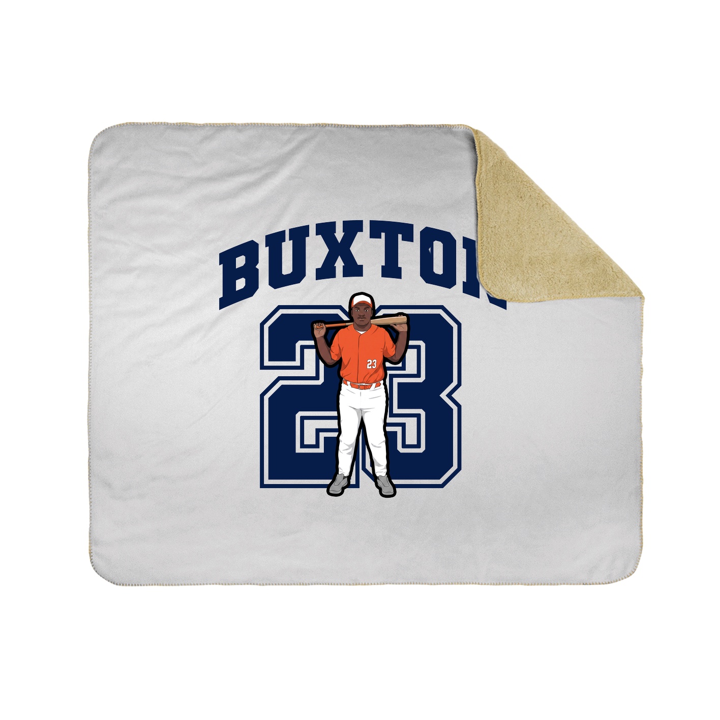 Throw Blanket — Number in White