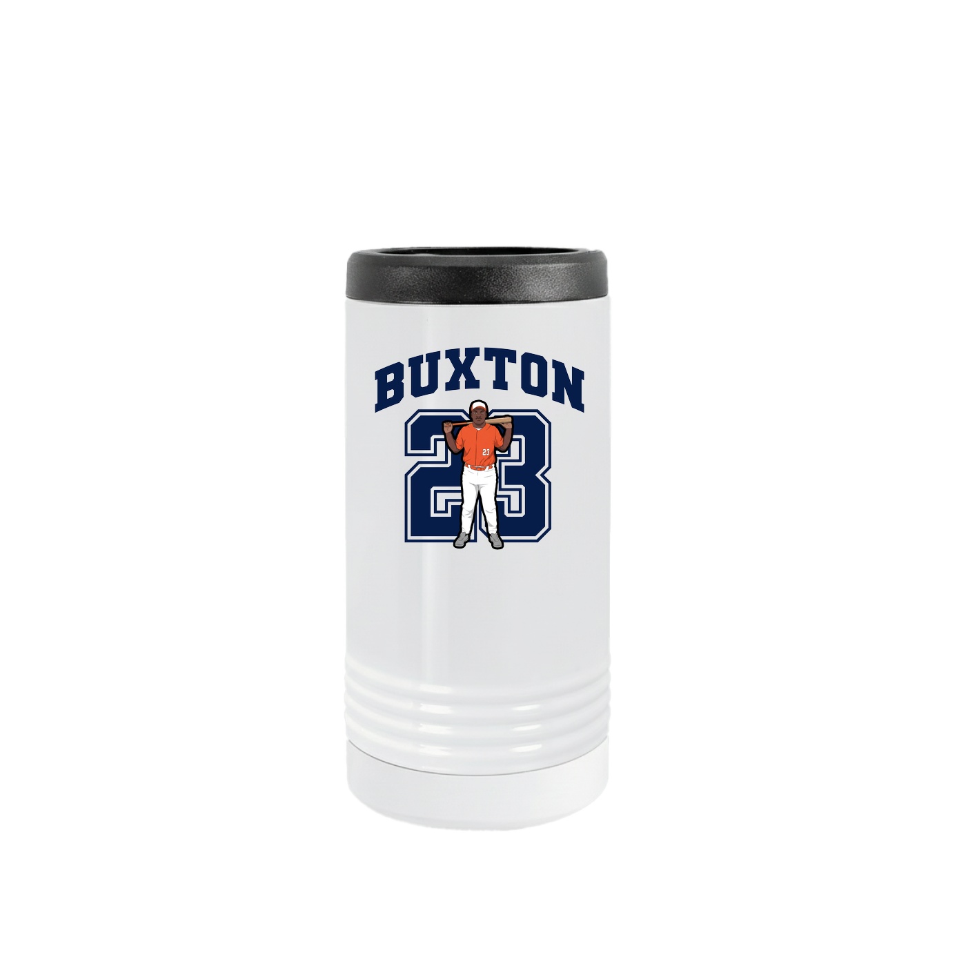 Slim Beverage Holder — Number in White