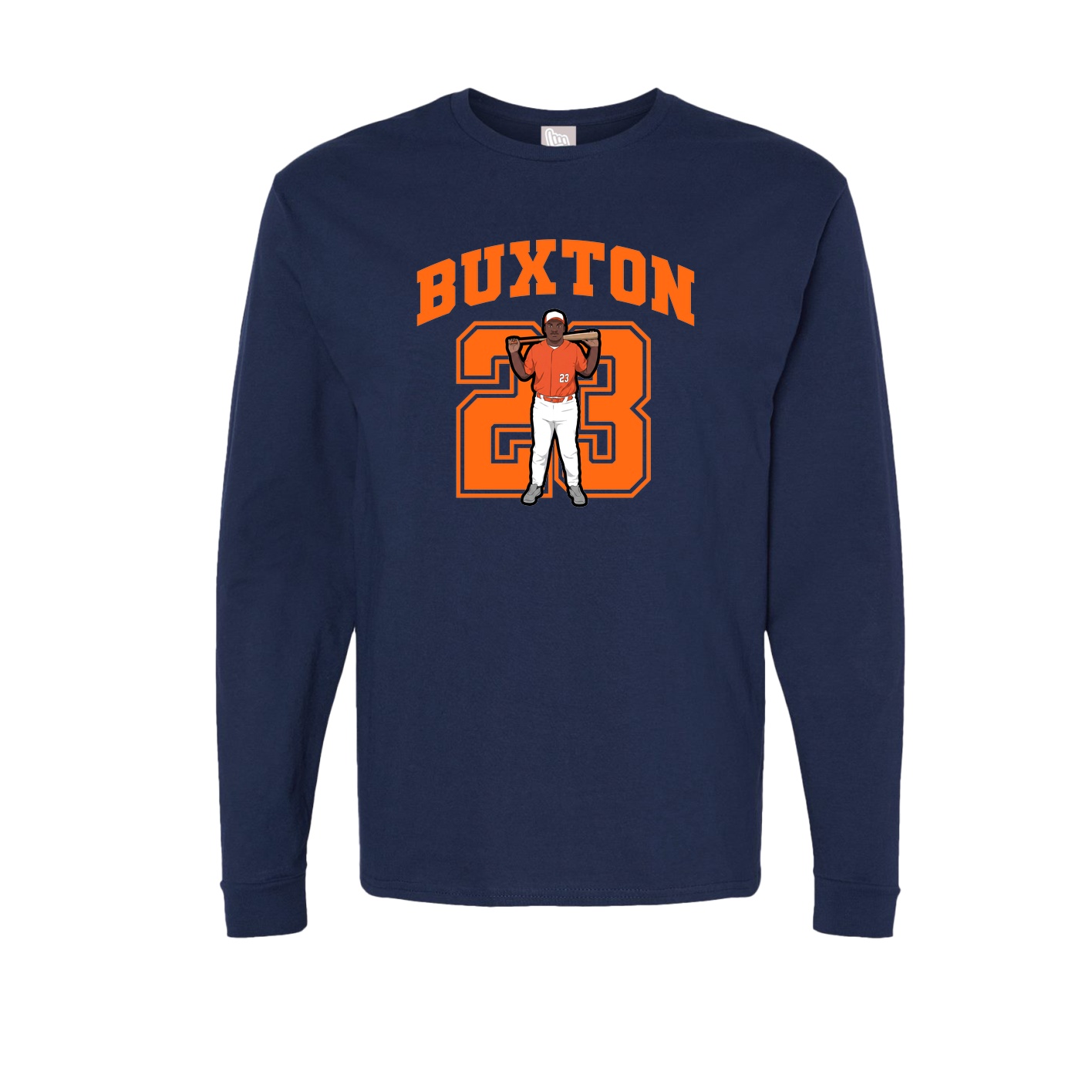 Long Sleeve Tee — Number in Navy