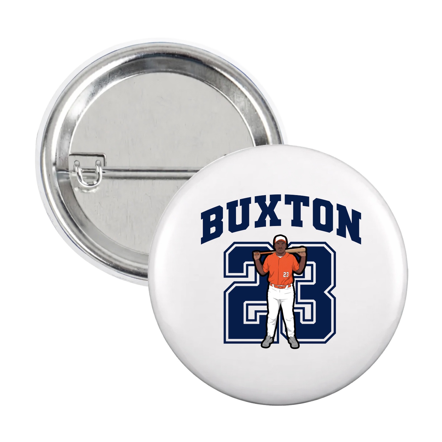 Game Day Button — Number in White