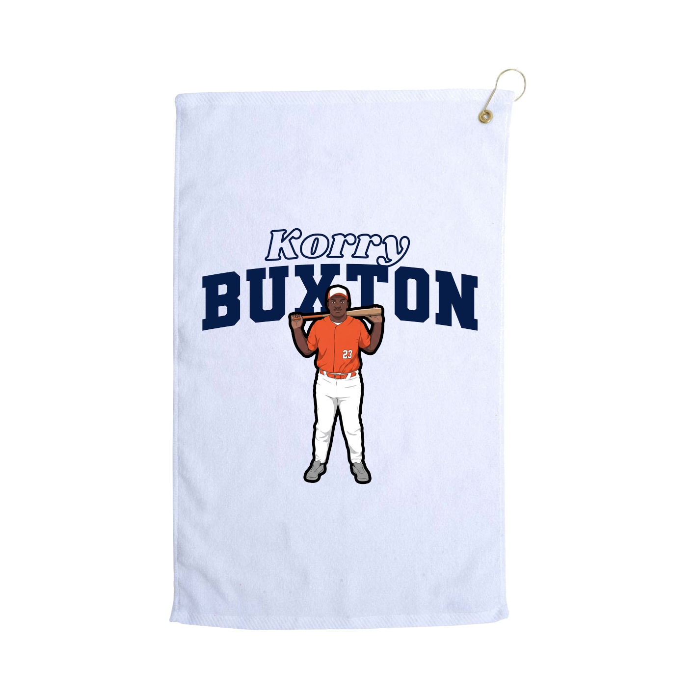 Golf Towel — Name Arch in White
