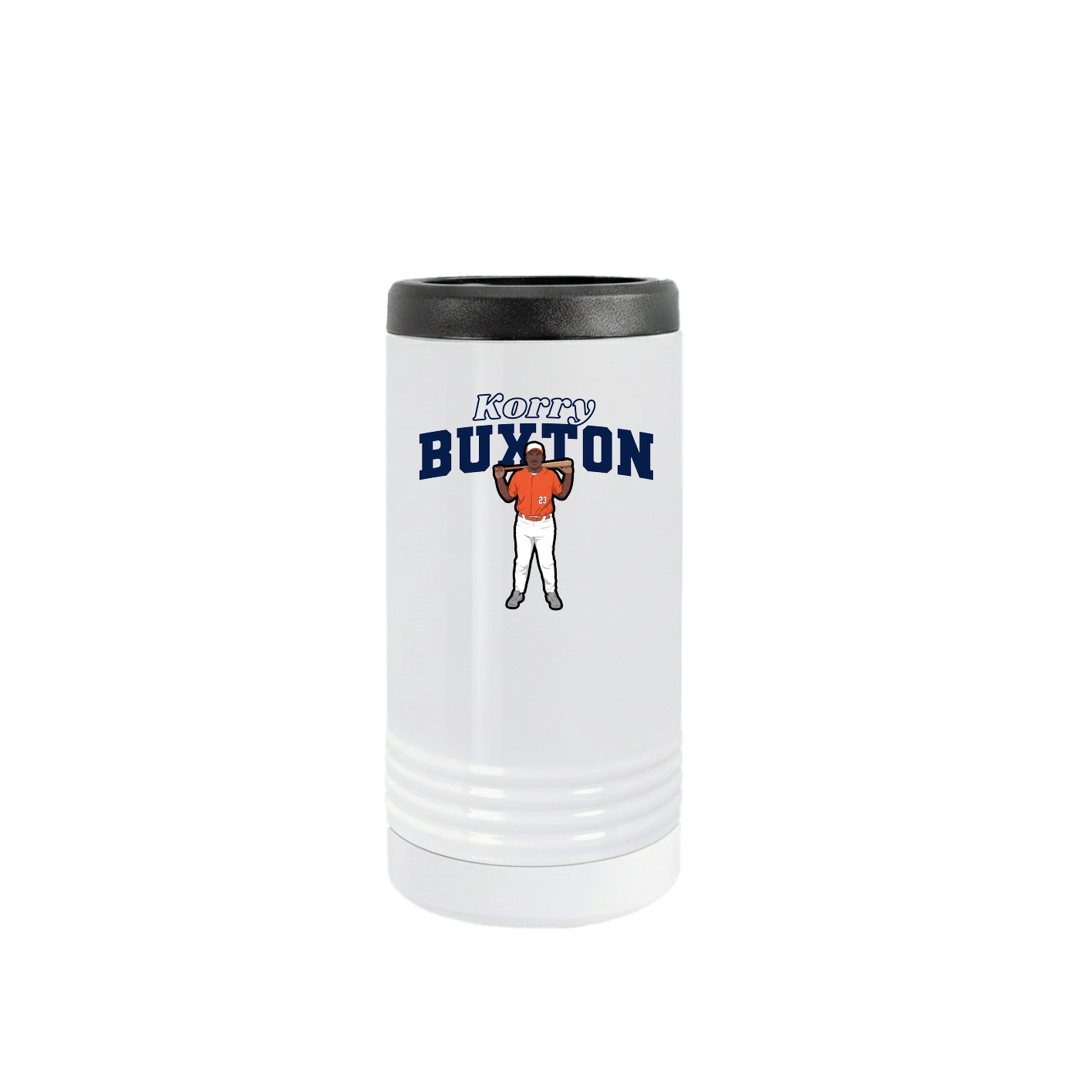 Slim Beverage Holder — Name Arch in White