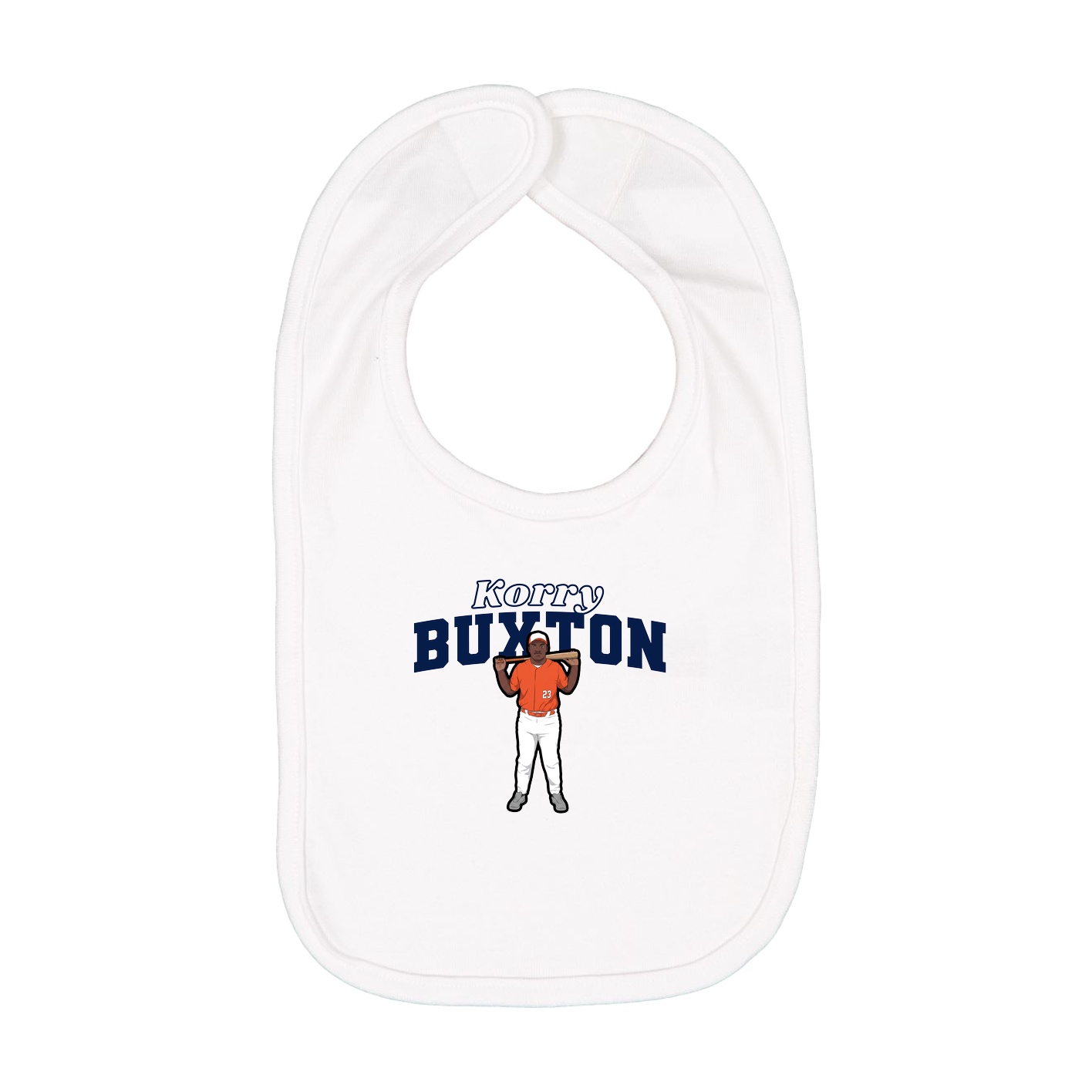Infant Bib — Name Arch in White