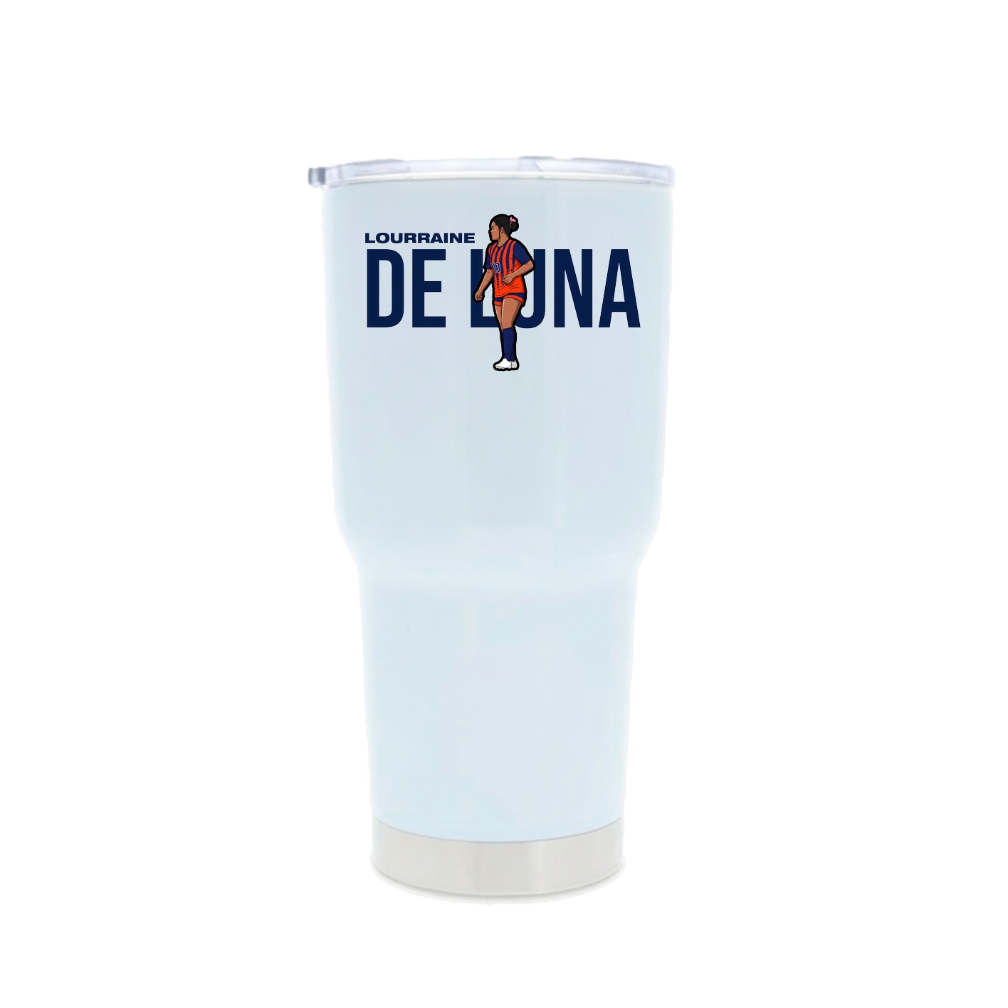 30oz Stainless Steel Tumbler — Player Name in White