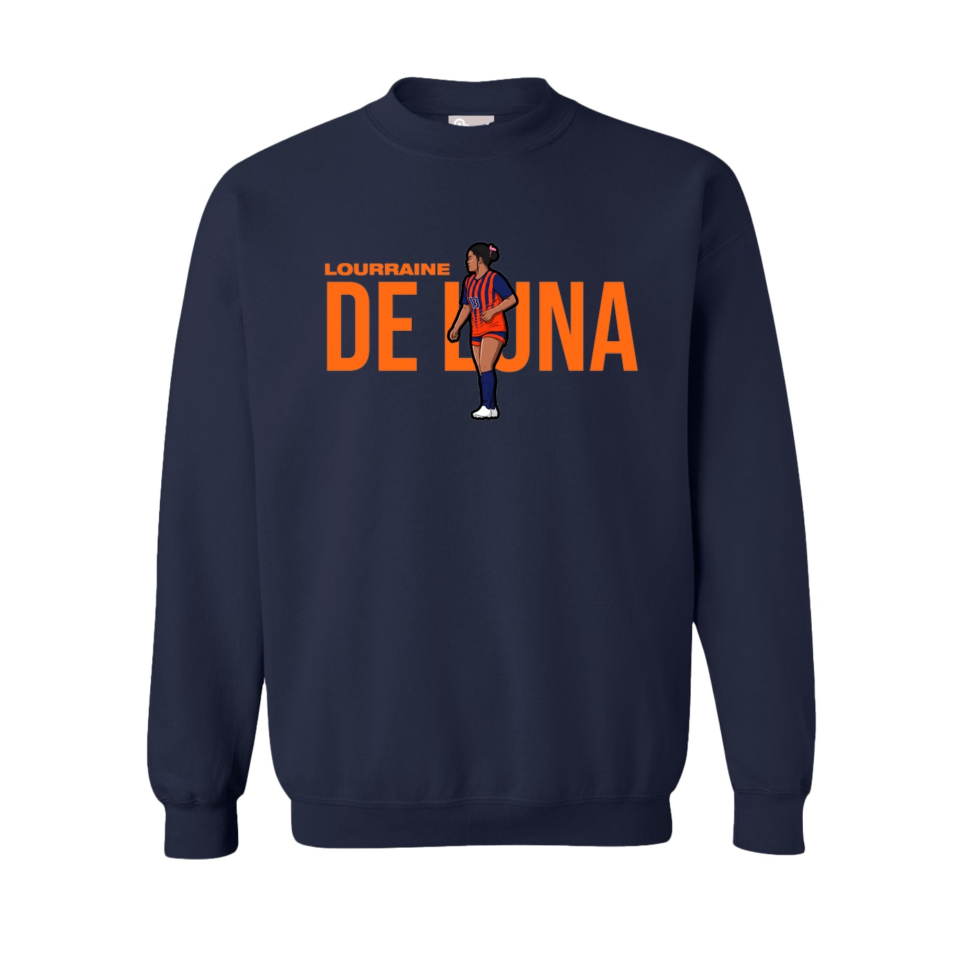 Fleece Crew — Player Name in Navy