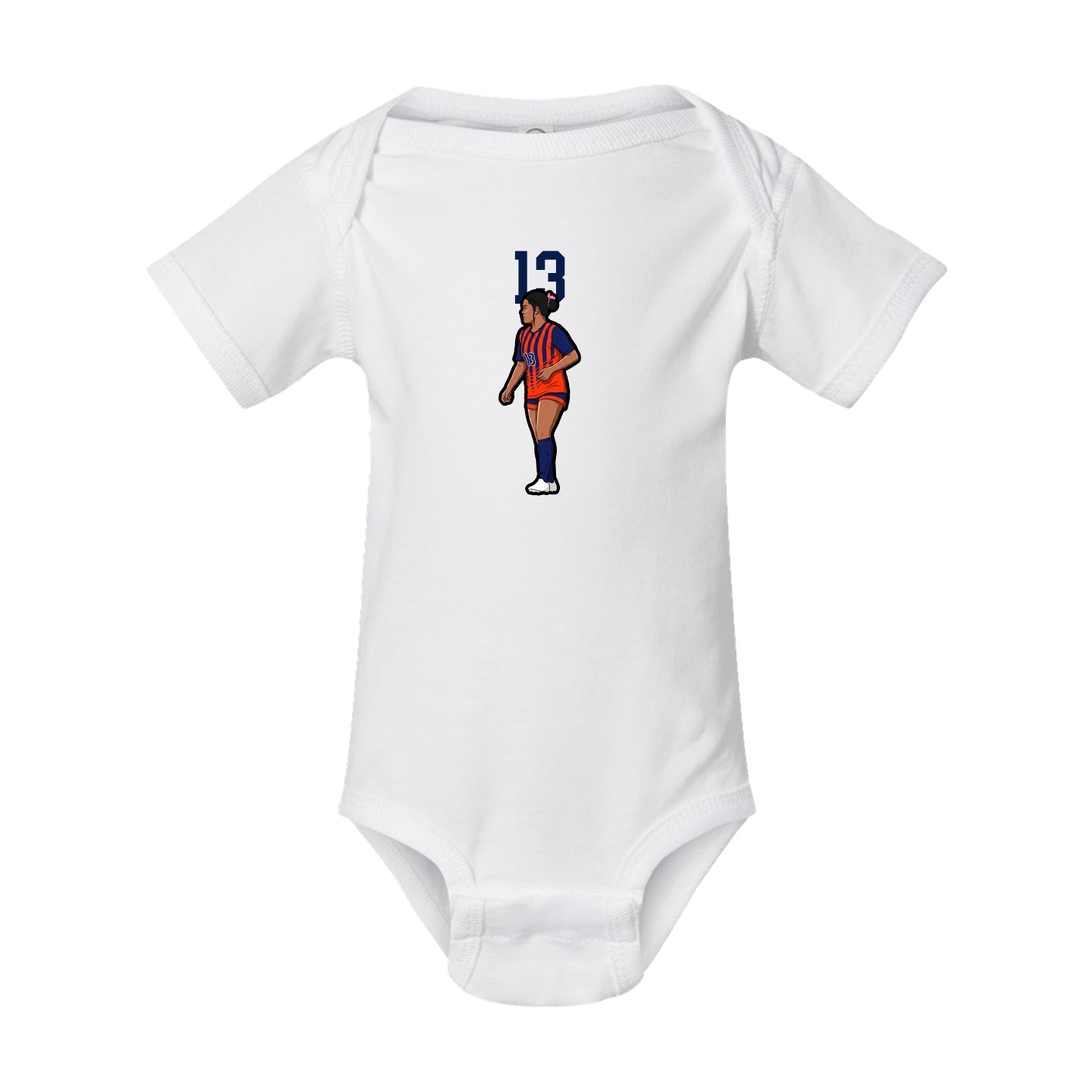 Baby Onesie — Number Top in White