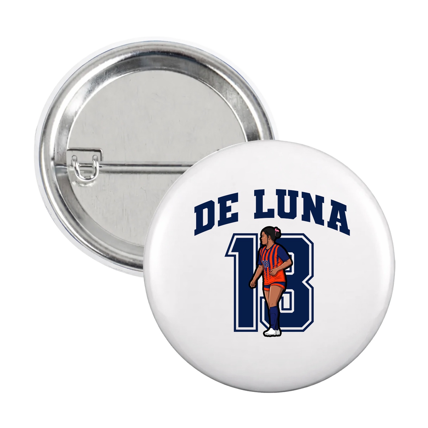 Game Day Button — Number in White