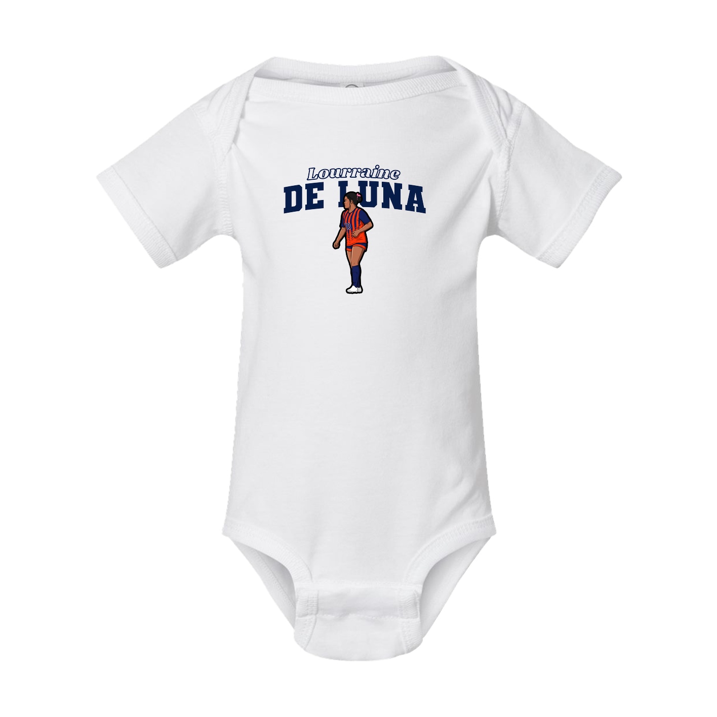 Baby Onesie — Name Arch in White