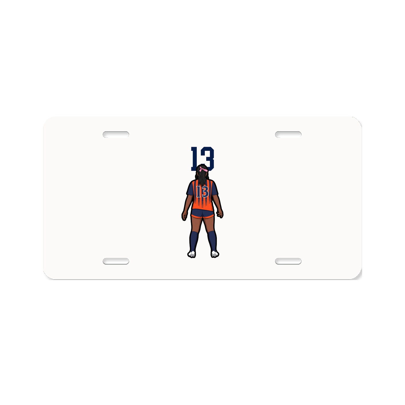 License Plate — Number Top in Classic