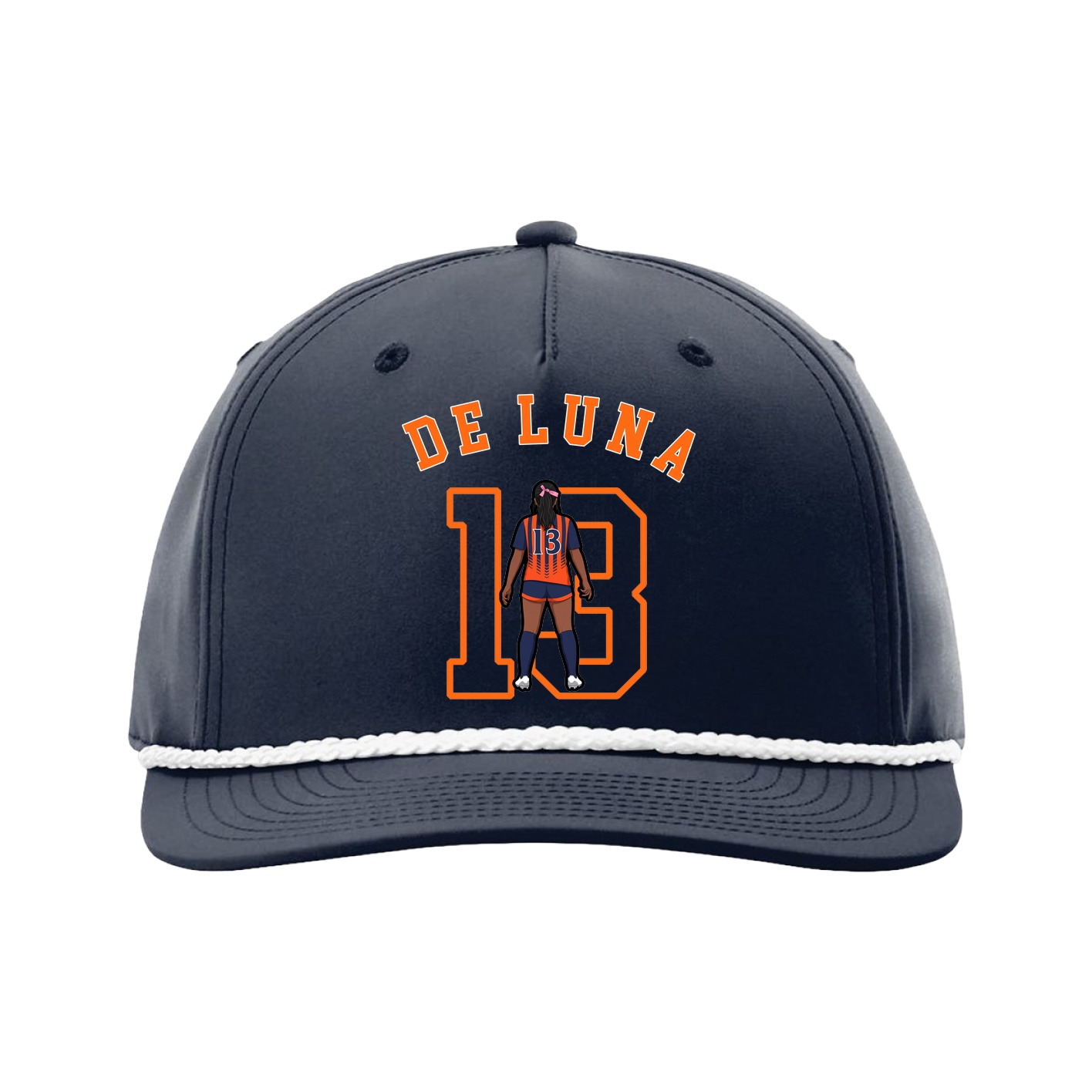 Five-Panel Classic Rope Cap — Shirsey Arch in Navy