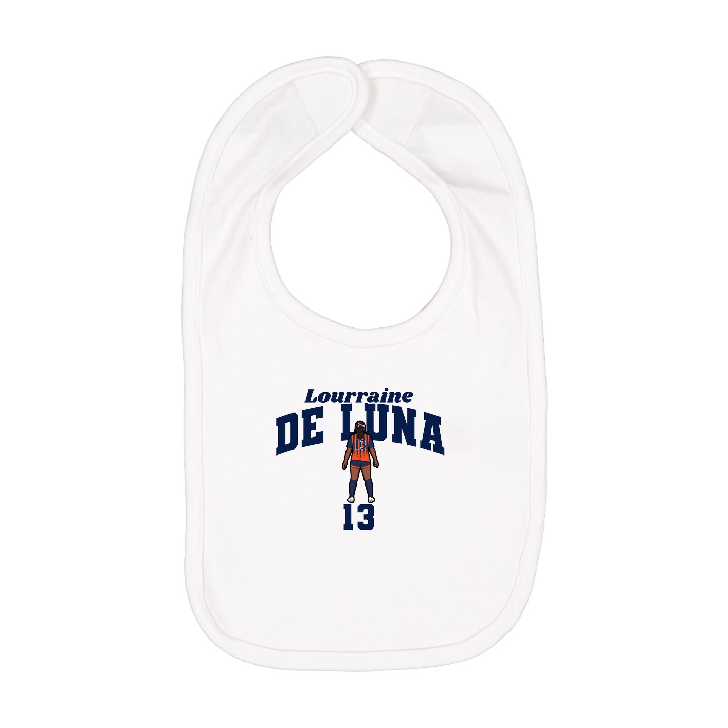 Infant Bib — Signature Arch in White