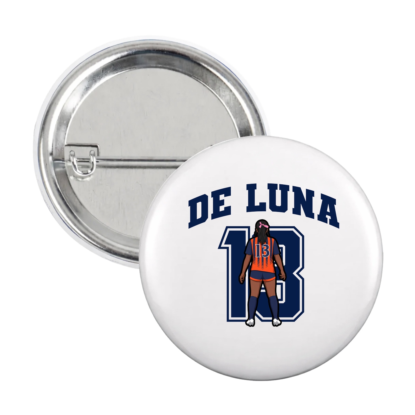 Game Day Button — Number in White