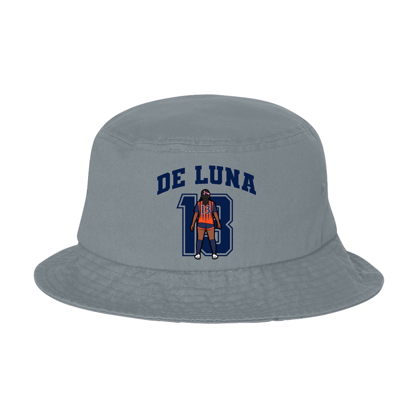 Bucket Cap — Number in Grey