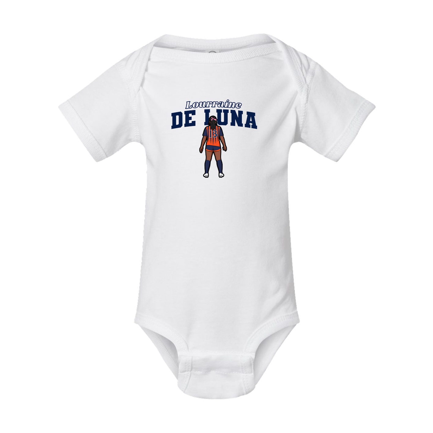 Baby Onesie — Name Arch in White