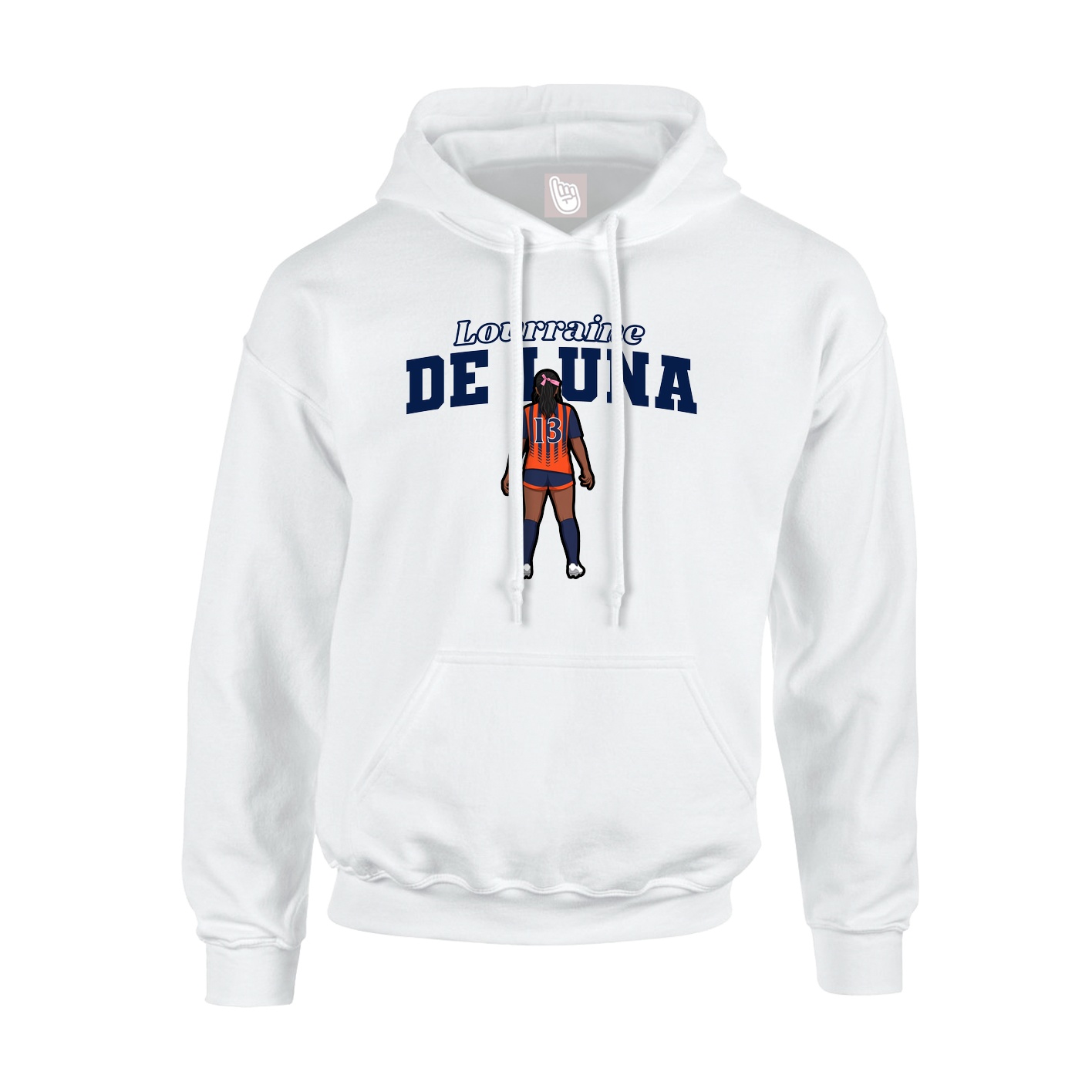 Hoodie — Name Arch in White