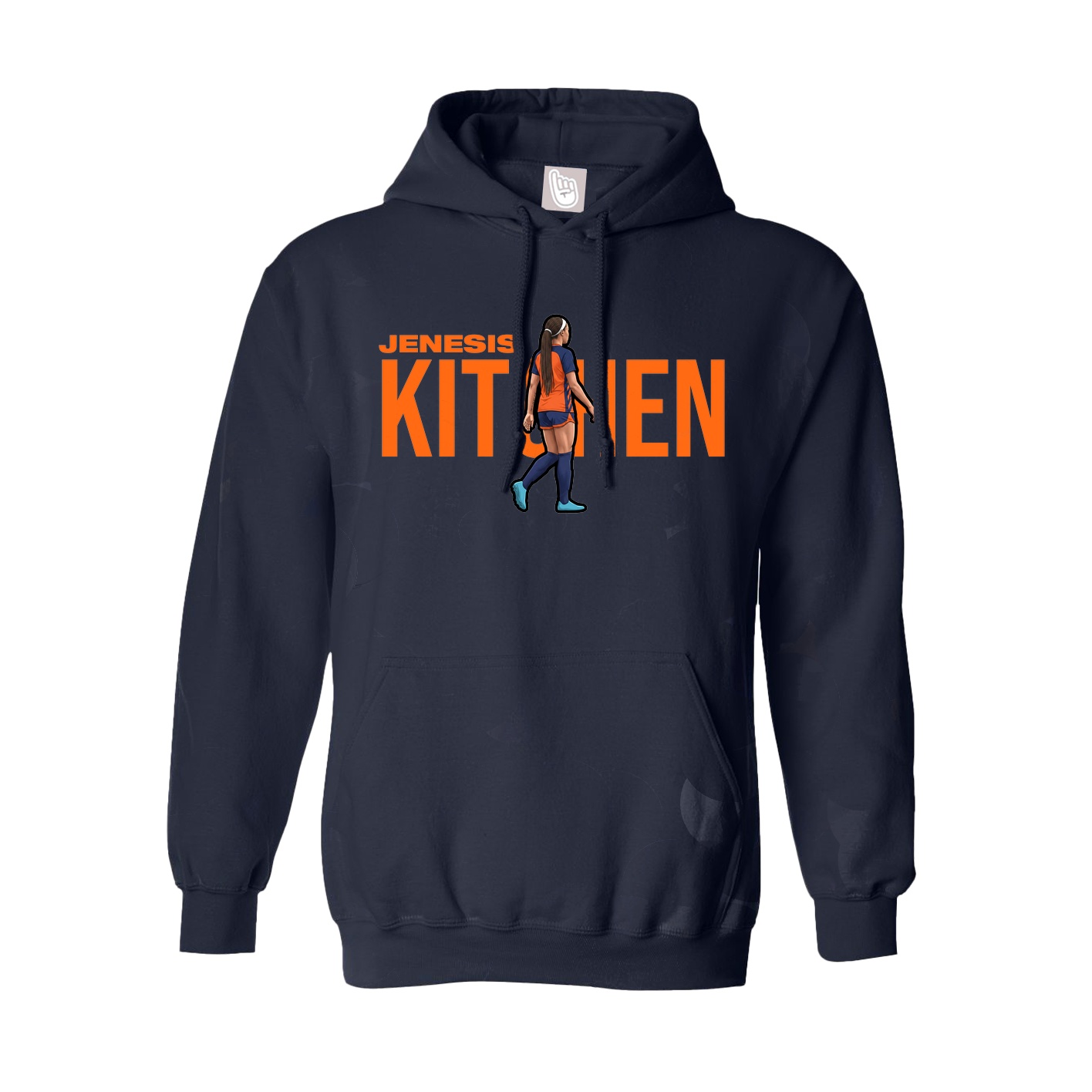 Hoodie — Player Name in Navy