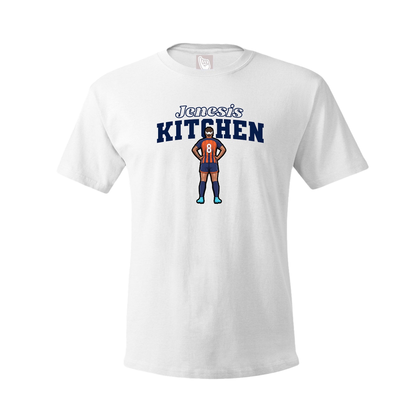 Youth Tee — Name Arch in White
