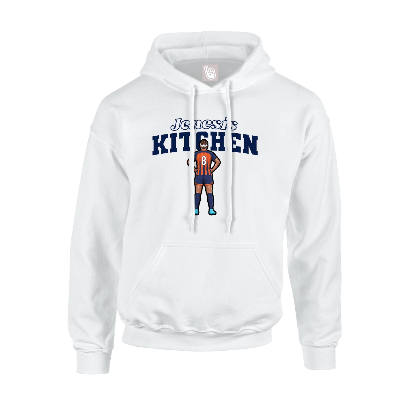 Hoodie — Name Arch in White