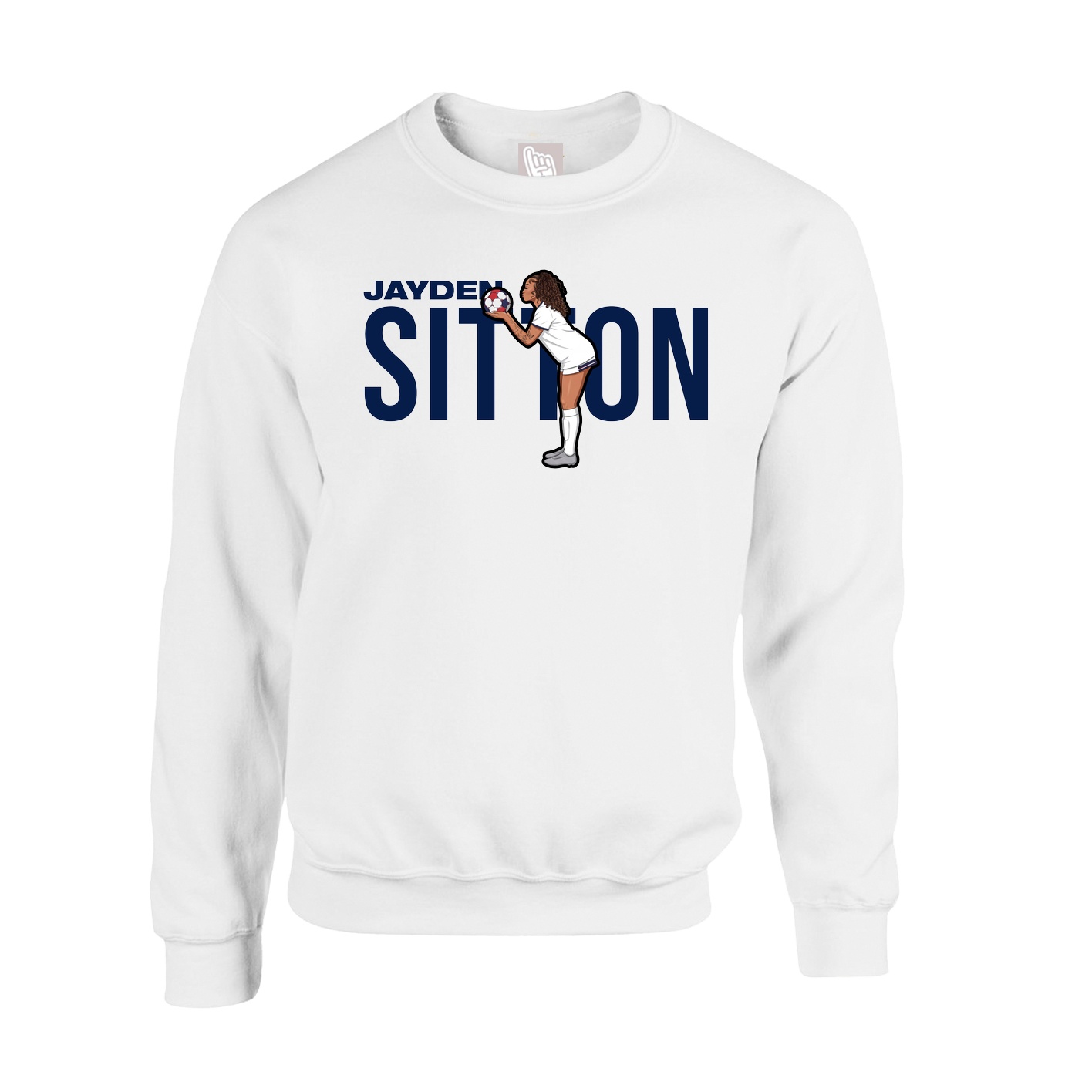 Fleece Crew — Player Name in White