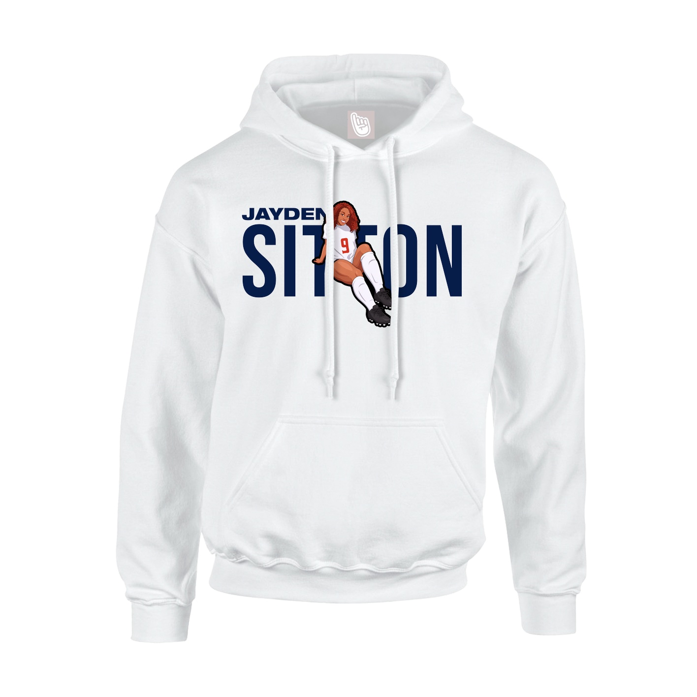 Youth Hoodie — Player Name in White
