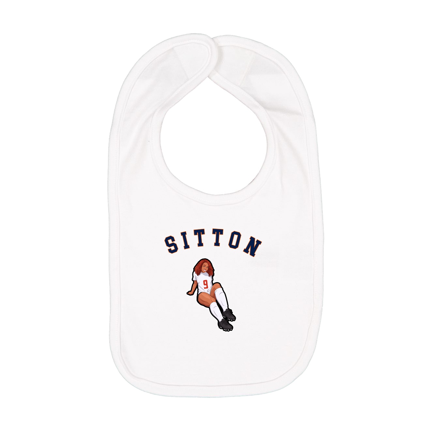 Infant Bib — Shirsey Arch in White