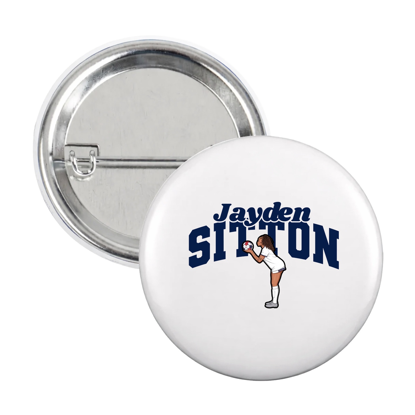 Game Day Button — Signature Arch in White